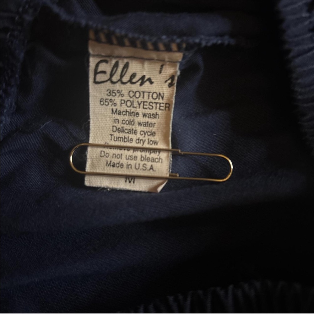 Vintage Ellen's Navy Blue Scrub Pants Women's Medium Made in USA - Picture 4 of 7